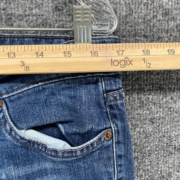 Levis 524 Jeans Womens 13 Blue Super Low Rise Denim Ladies 90s Ranch Boho Hippie - Picture 8 of 11